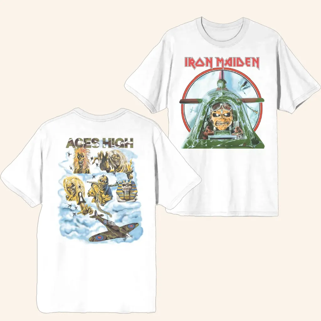 Iron Maiden Merch Aces High Live After Death 40Th Anniversary TShirt Gifts For Fans