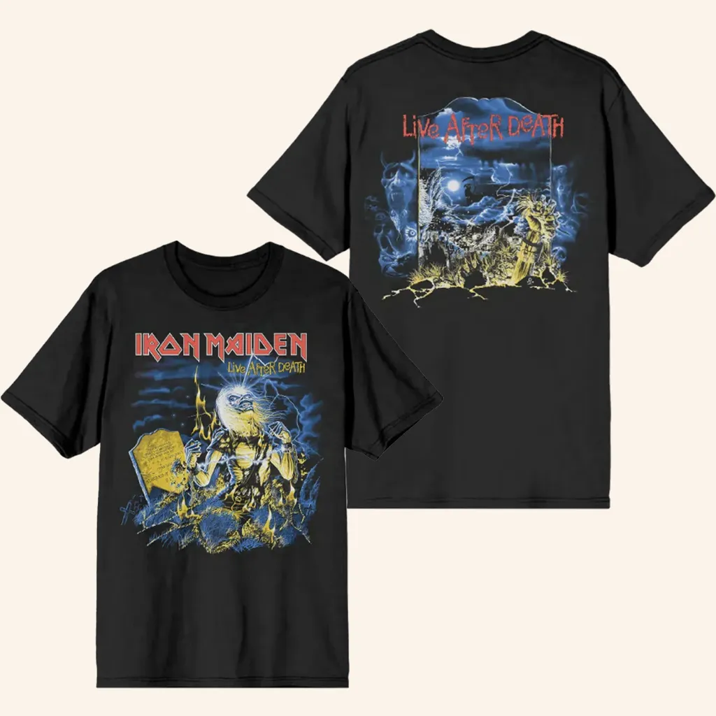 Iron Maiden Merch Live After Death 40Th Anniversary TShirt Gifts For Music Lovers