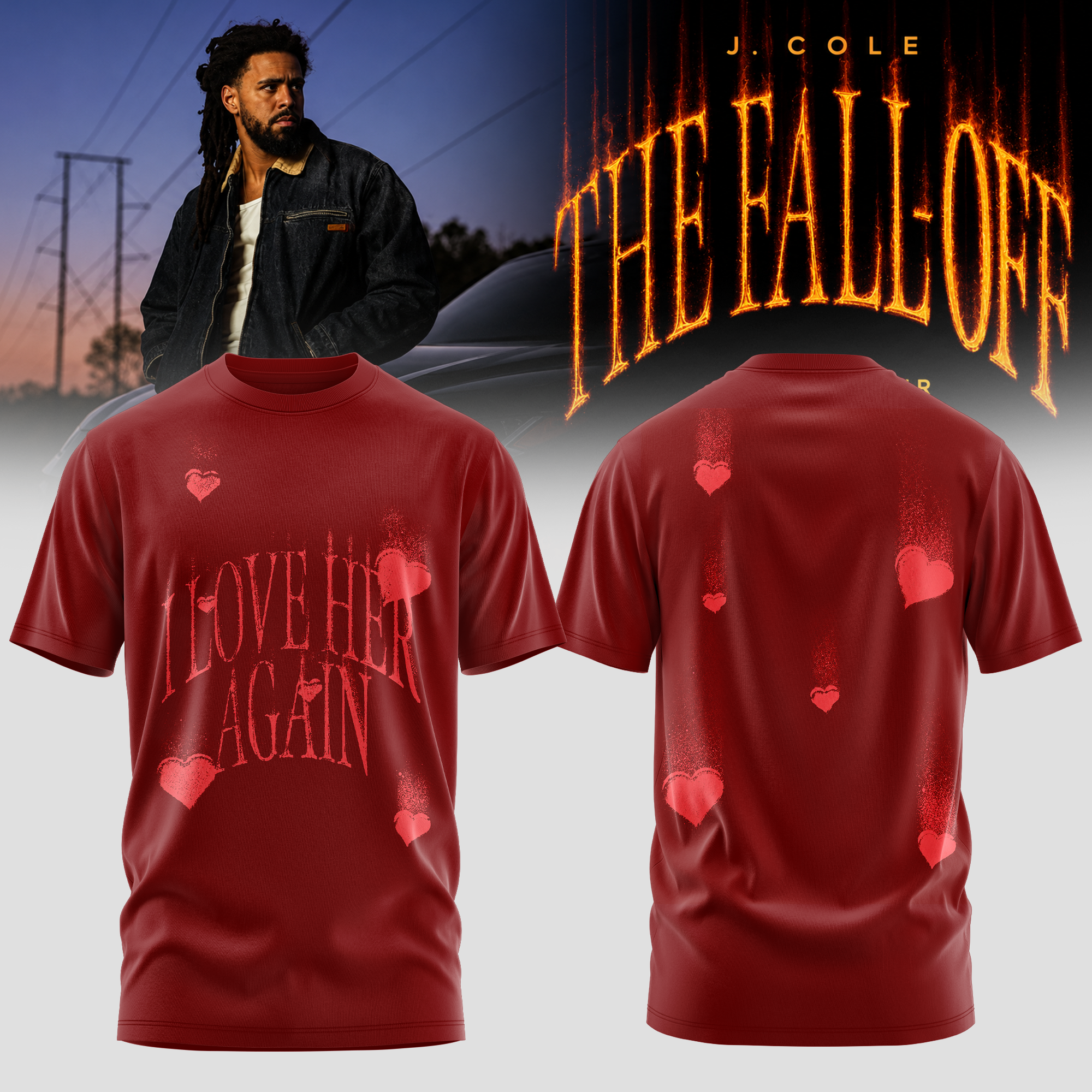 J. Cole The Fall Off Tour Exclusive Music Fan Tee