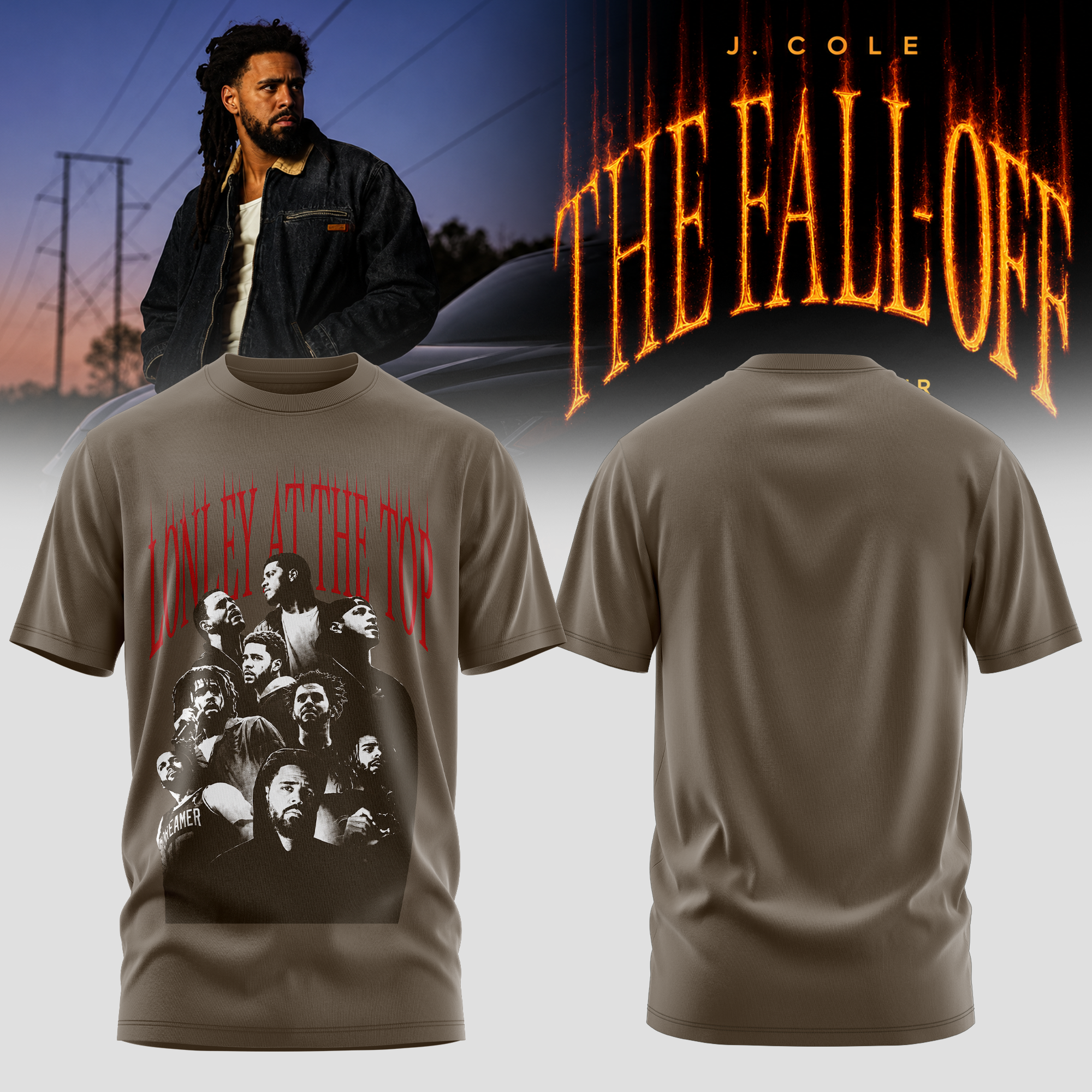 J. Cole The Fall Off Tour Vintage Hip Hop T Shirt