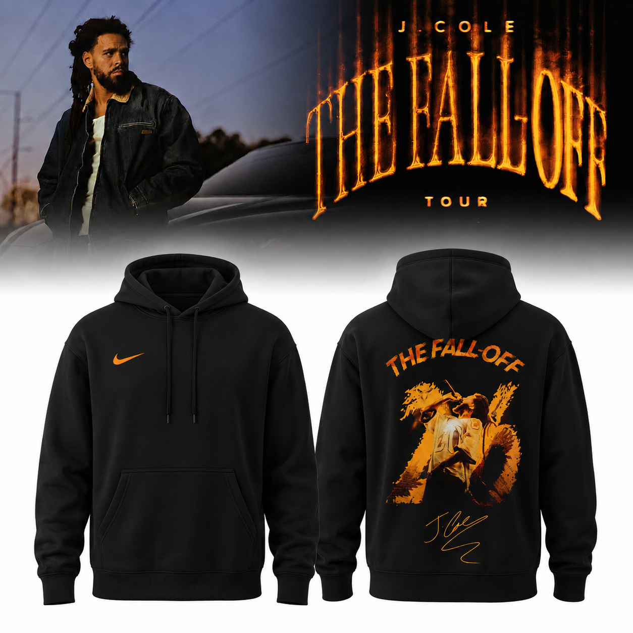 J Cole The FallOff Tour 2026 Official Signature Hoodie Gifts For Fans