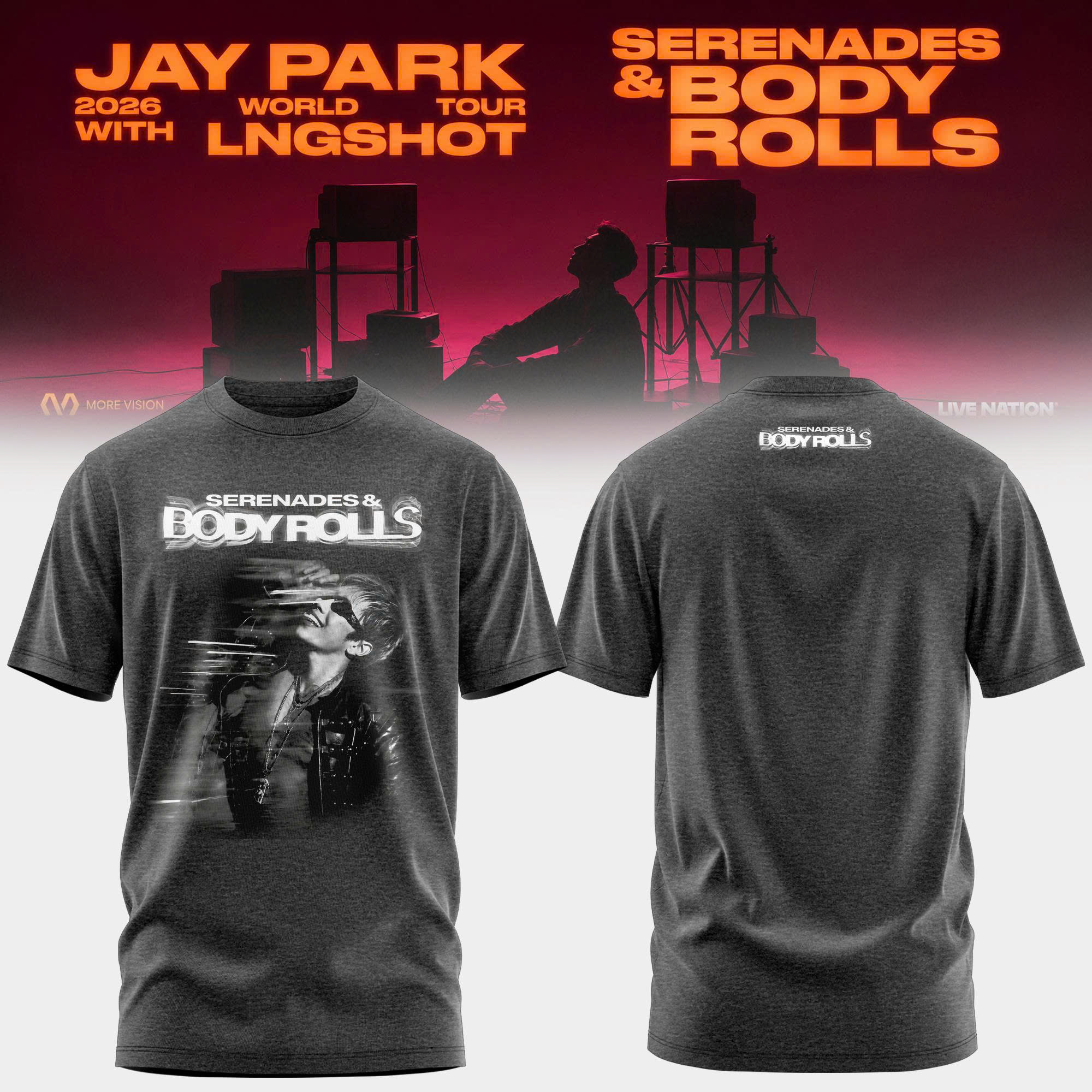 JAY PARK and LNGSHOT Serenades and Body Rolls 2026 Limited T Shirt Gifts For Fans1