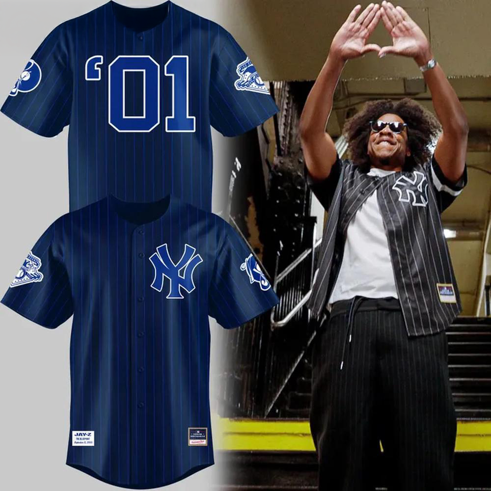 JAYZ 30 Reasonable Doubt x New York Yankees 2026 Blue Baseball Jersey Fan Edition