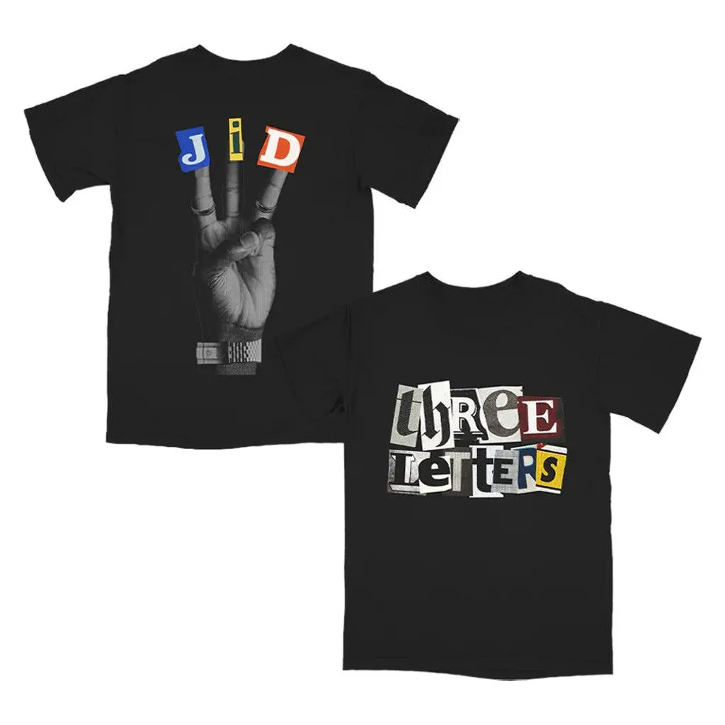 JID Merch Three Letters TShirt Presents For Music Lovers