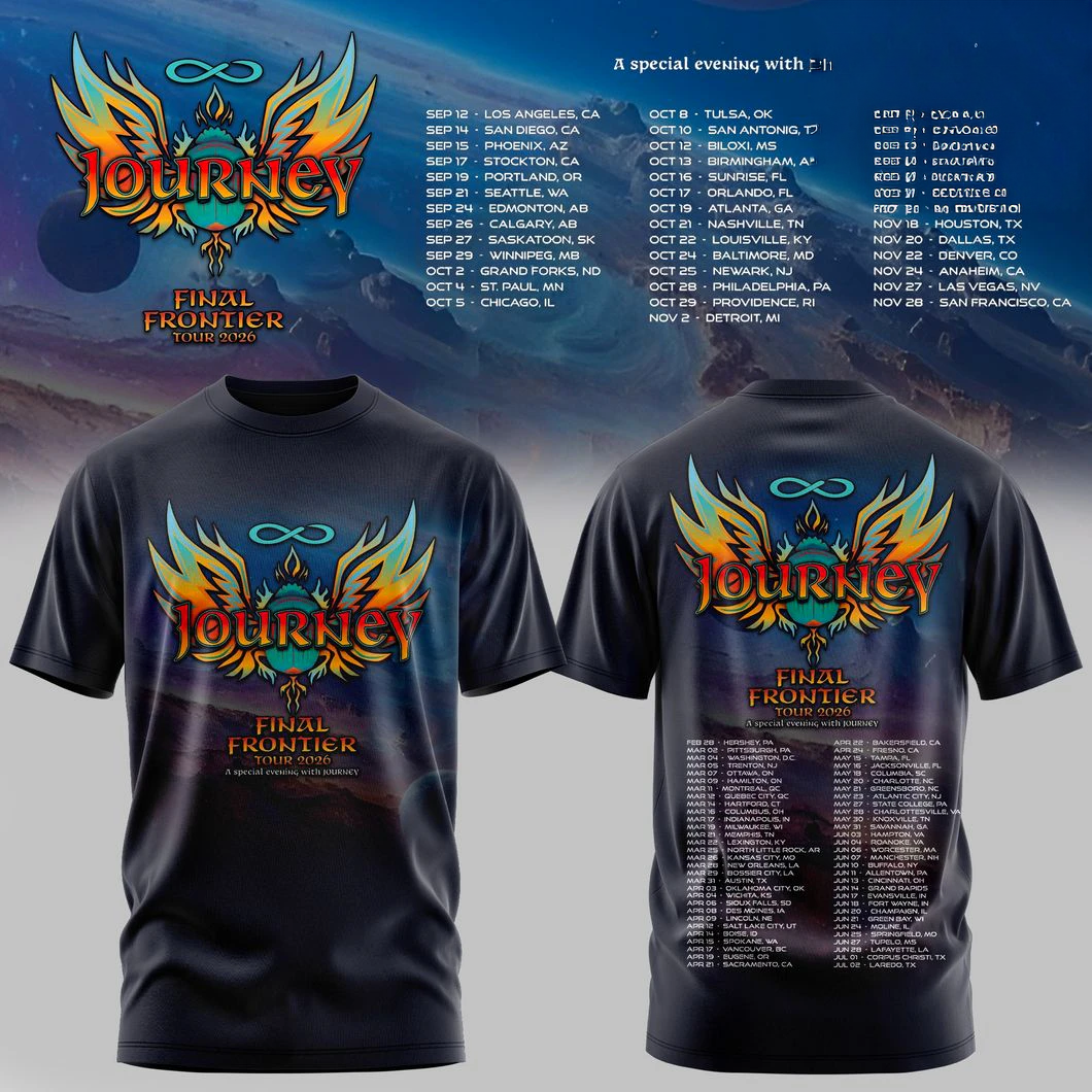 JOURNEY Final Frontier 2026 Tour Special Edition TShirt