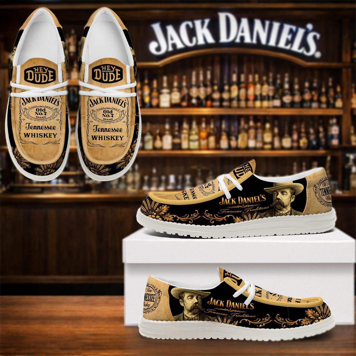 Jack Daniels Tennessee Whiskey Hey Dude Shoes