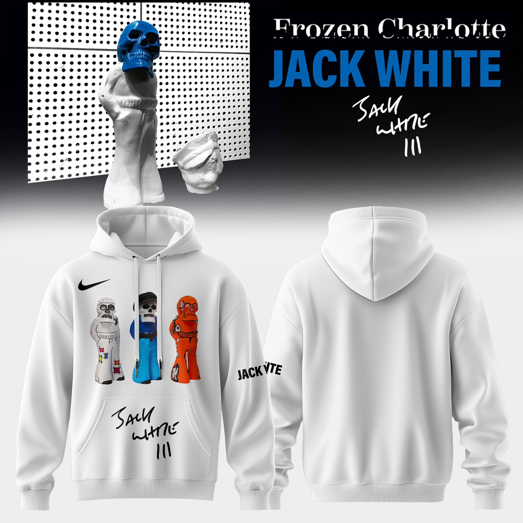 Jack White Frozen Charlotte Official Concert Hoodie