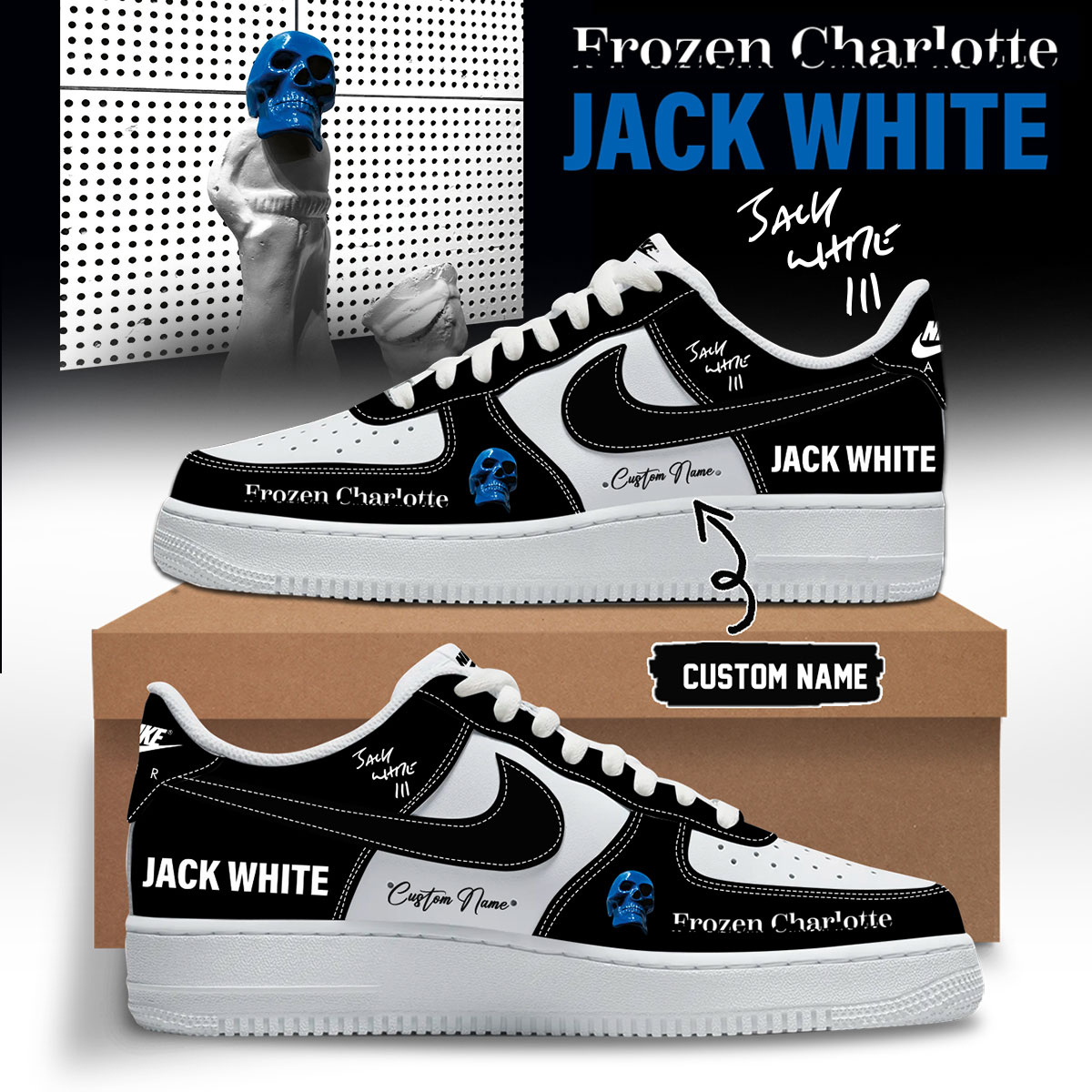 Jack White Frozen Charlotte Official Music Tour Sneakers