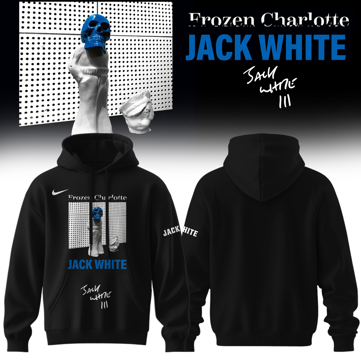 Jack White Frozen Charlotte Official Tour Hoodie Collection
