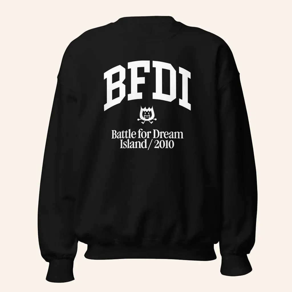 Jacknjellify BFDI Merch Battle For Dream Island 2010 Black Sweatshirt Gifts For Dudes