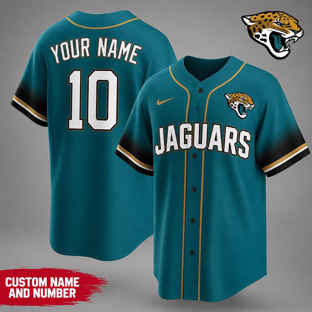 Jacksonville Jaguars NFL Team Pride Premium Baseball Jersey