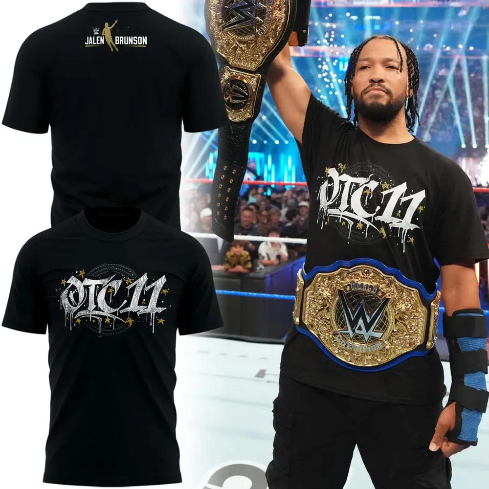 Jalen Brunson WWE OTC Eleven New York Knicks Graphic T Shirt
