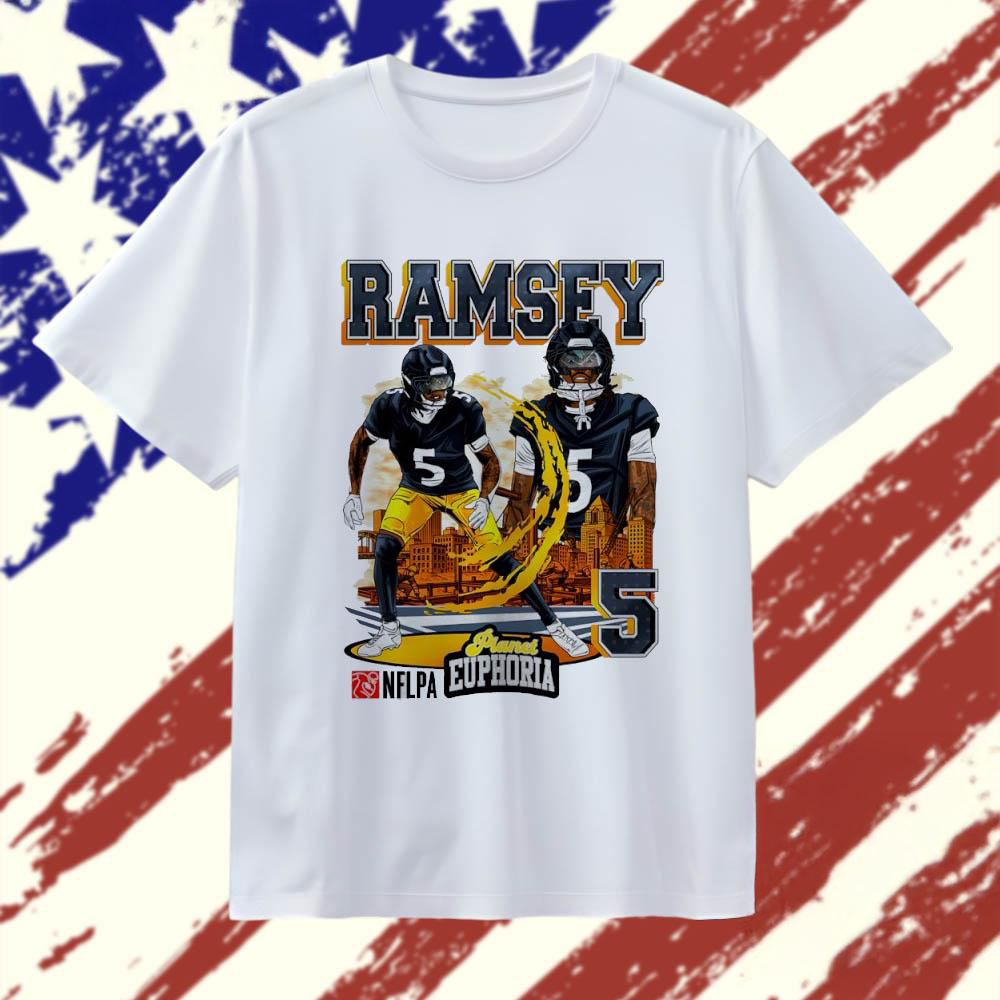 Jalen Ramsey #5 Pittsburgh Steelers Football Cornerback Comic T Shirt