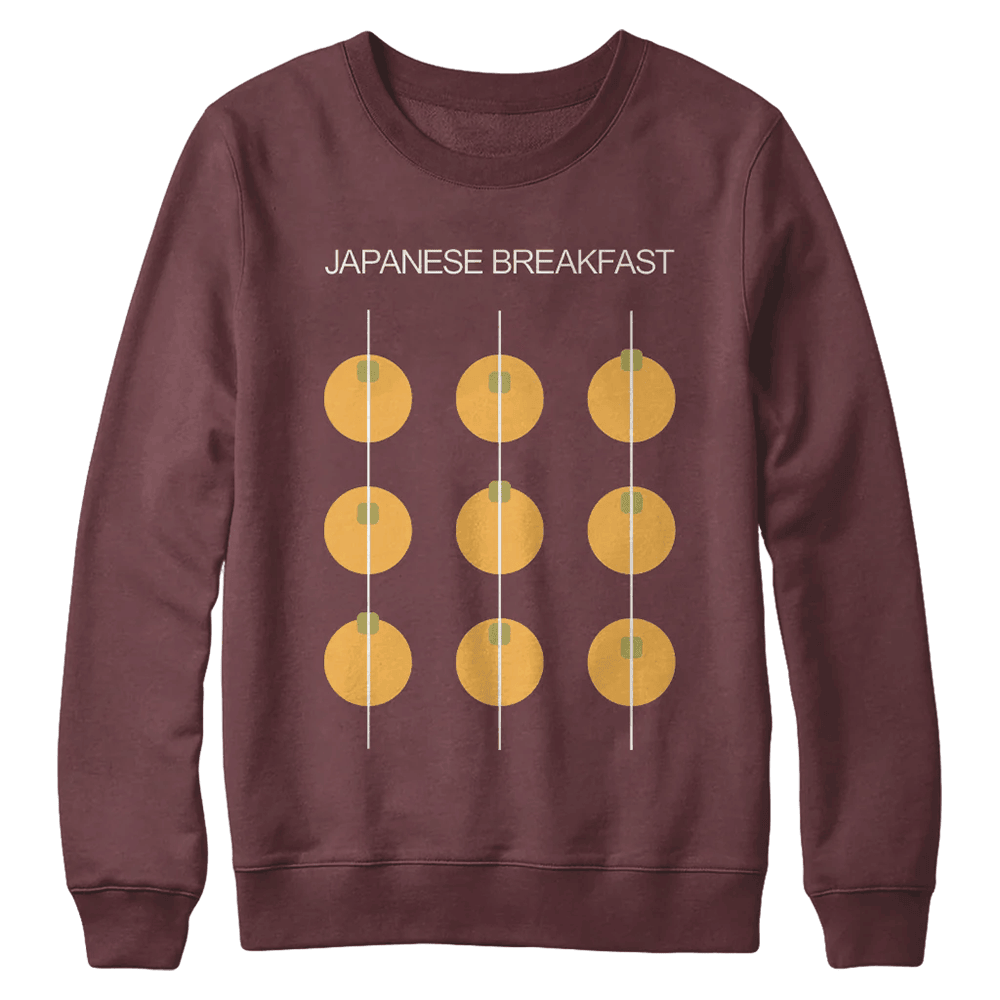Japanese Breakfast Merch JB Persimmon Maroon Sweatshirt Last Minute FathersDay Gifts