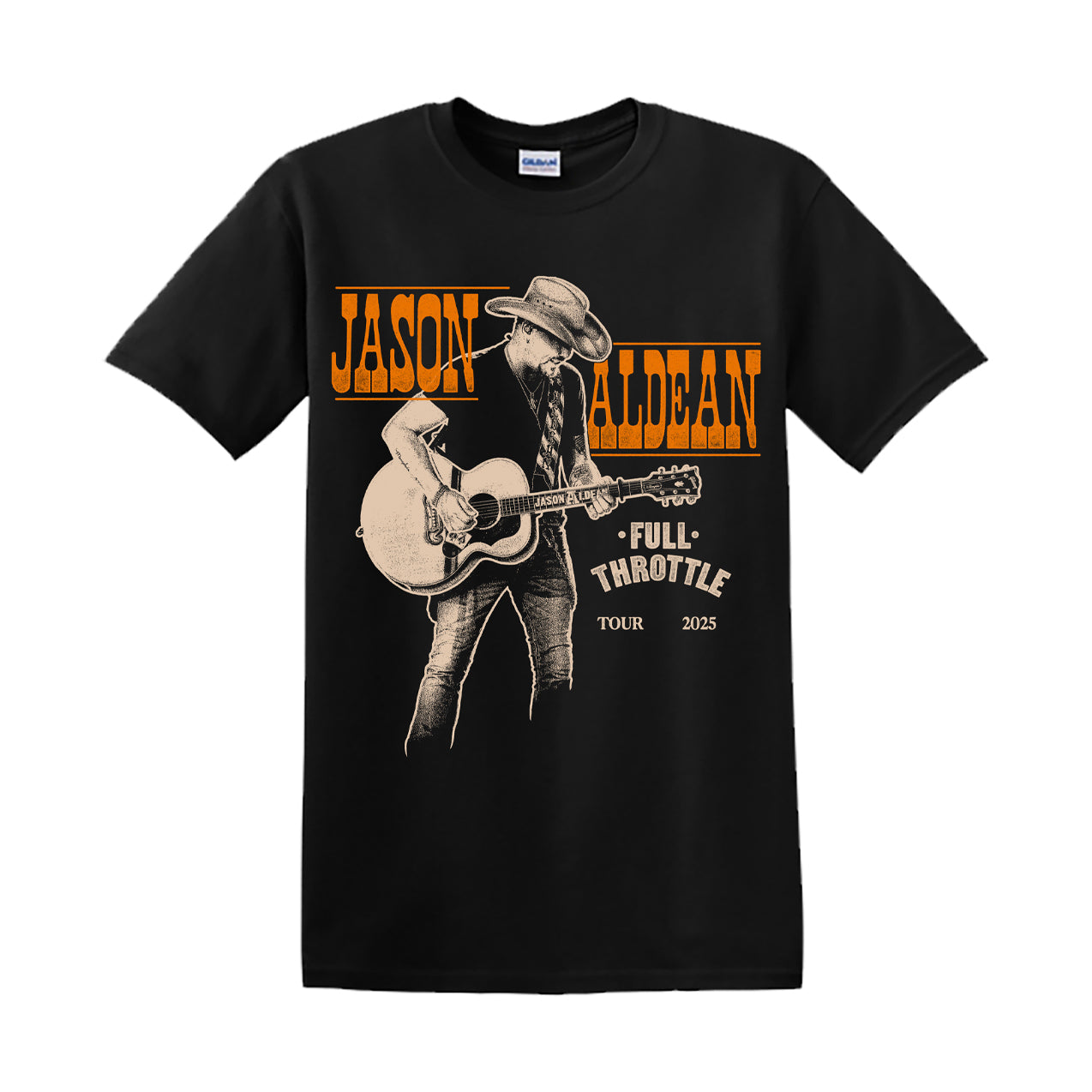 Jason Aldean Full Throttle Tour Guitar Graphic Tee, Concert Merch