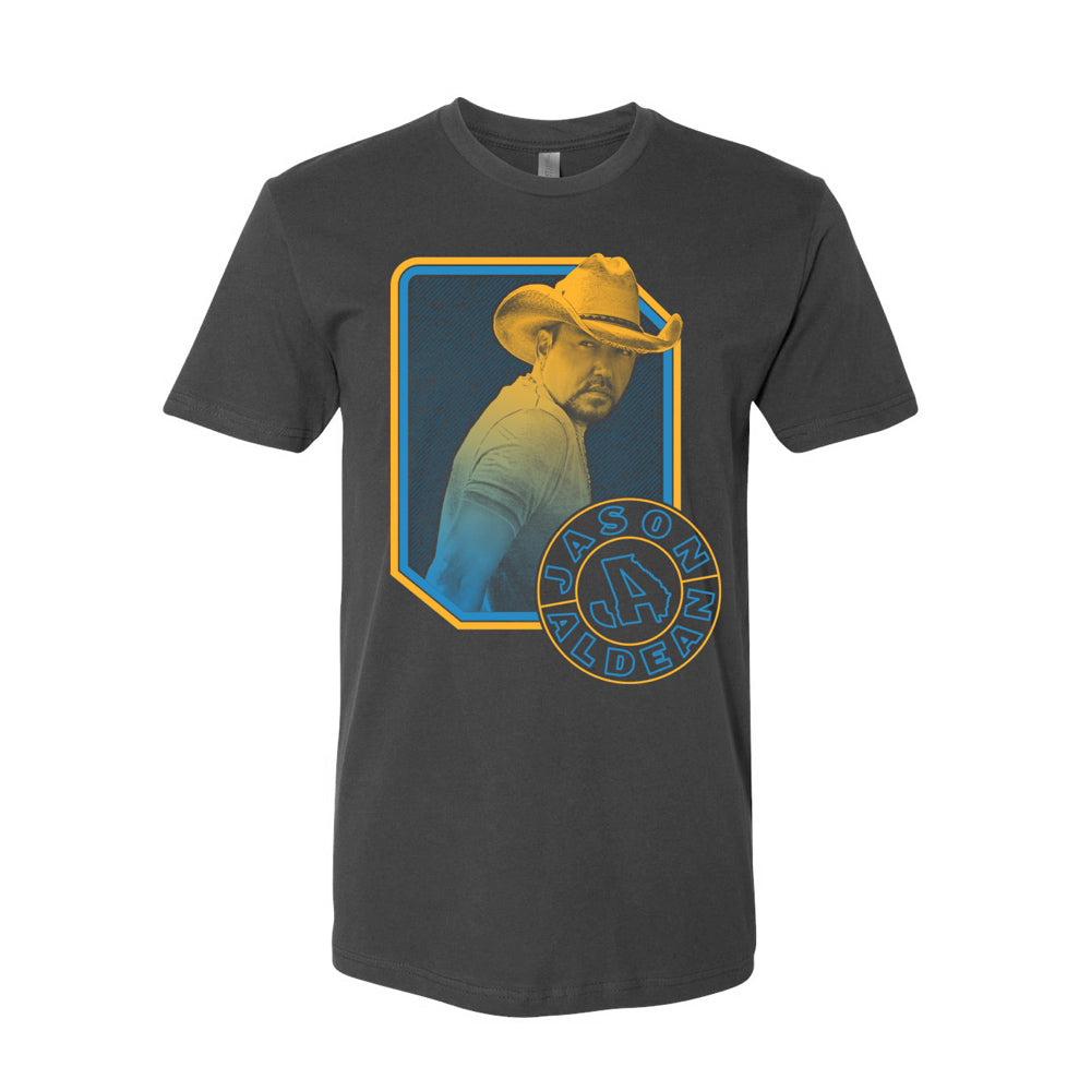 Jason Aldean We Back Tour Photo Tee, Charcoal Graphic Concert Shirt