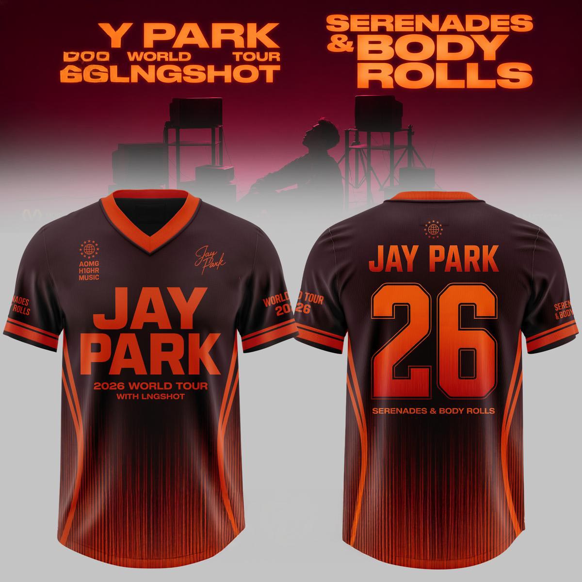 Jay Park 2026 World Tour LNGSHOT Serenades Body Rolls Football Jersey Music Fan Apparel 1 - Unicasport Jay Park 2026 World Tour LNGSHOT Serenades Body Rolls Football Jersey Music Fan Apparel