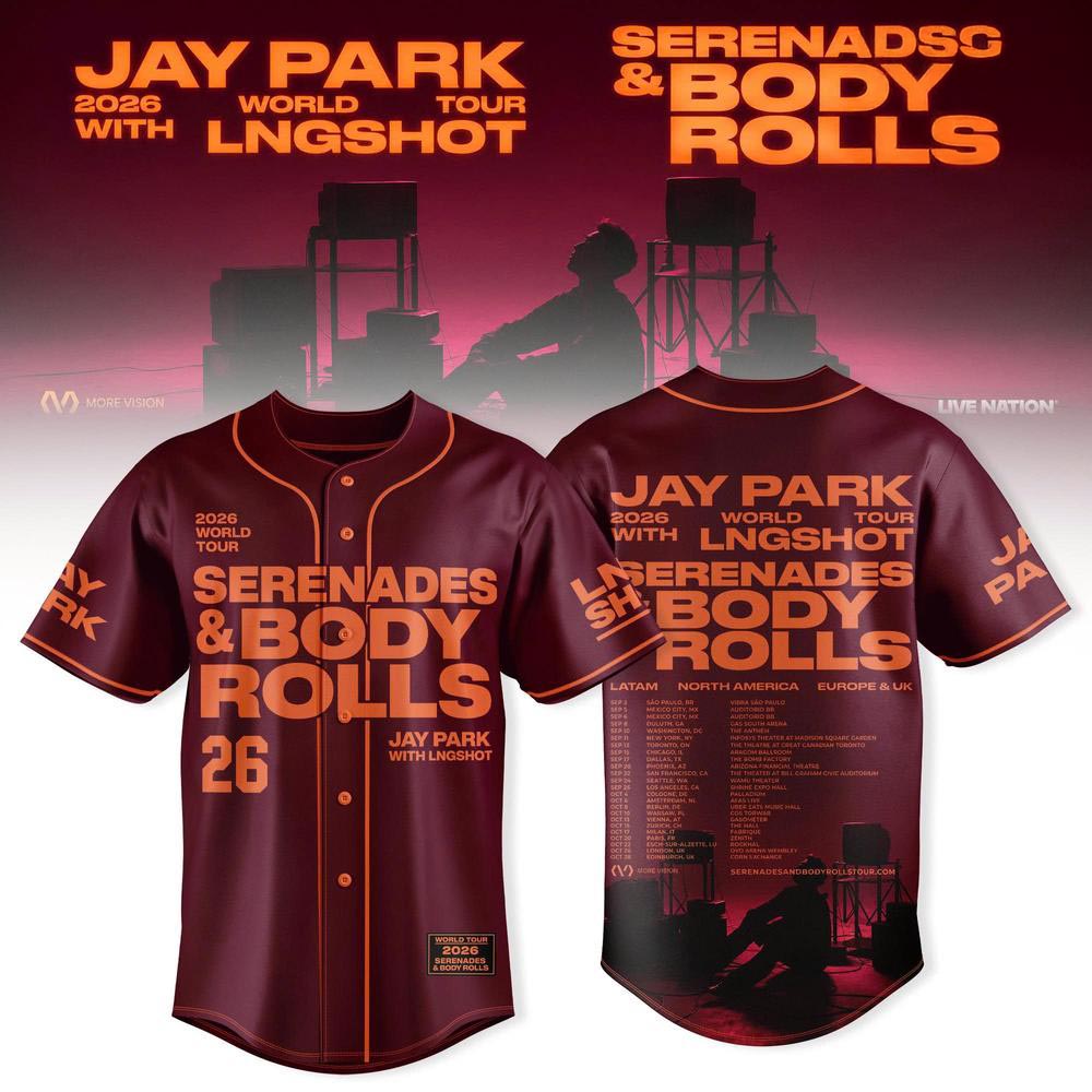 Jay Park x Serenades Body Rolls World Tour Limited Edition Baseball Jersey KPop RB Music Concert Fan Apparel 1 - Unicasport Jay Park x Serenades Body Rolls World Tour Limited Edition Baseball Jersey KPop RB Music Concert Fan Apparel