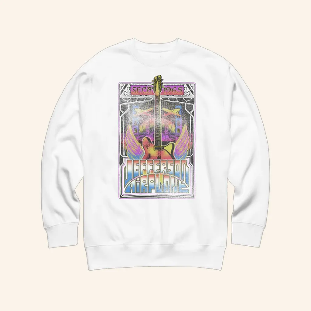 Jefferson Airplane Merch Jefferson Airplane San Francisco 1965 Crewneck Sweatshirt