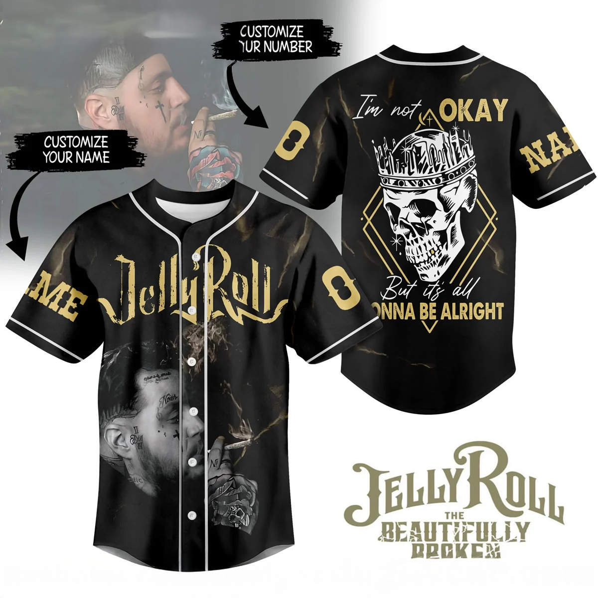 Jelly Roll Baseball Jersey 2026 Hype Edition Fan Collection