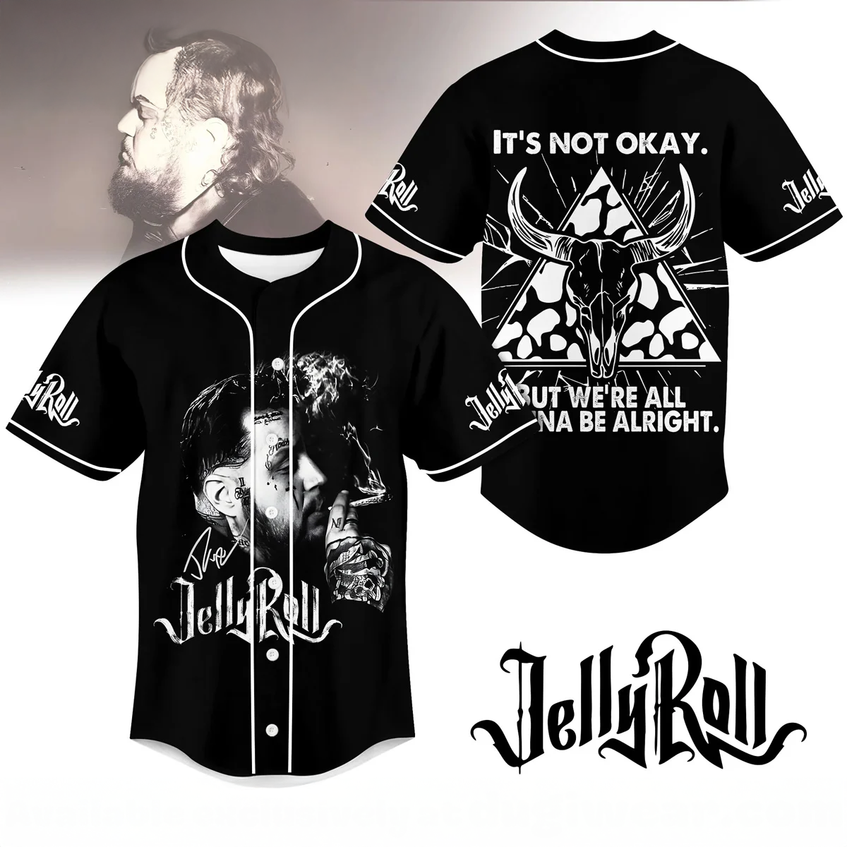 Jelly Roll Baseball Jersey Statement Everyday Fit Collection