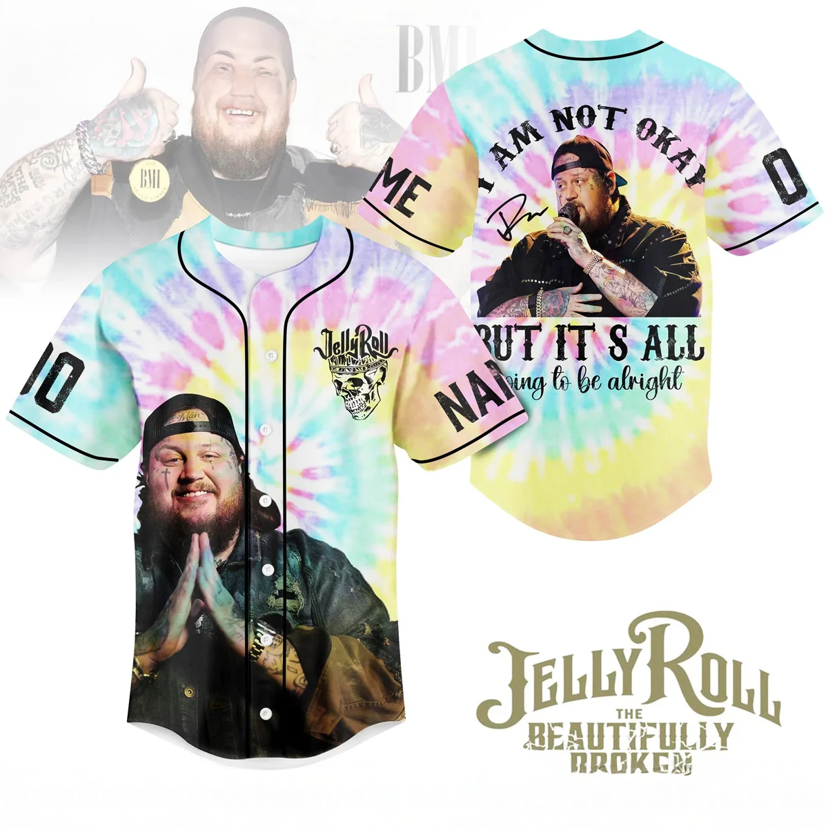 Jelly Roll Custom Baseball Jersey Gift Idea 2026 Premium Collection