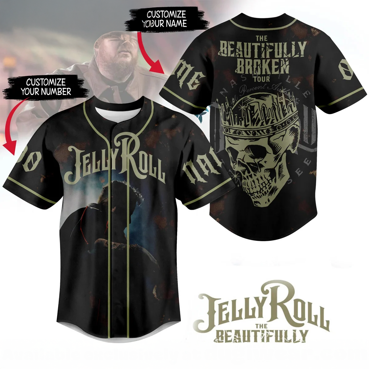 Jelly Roll Vintage Baseball Jersey Modern Streetwear Collection
