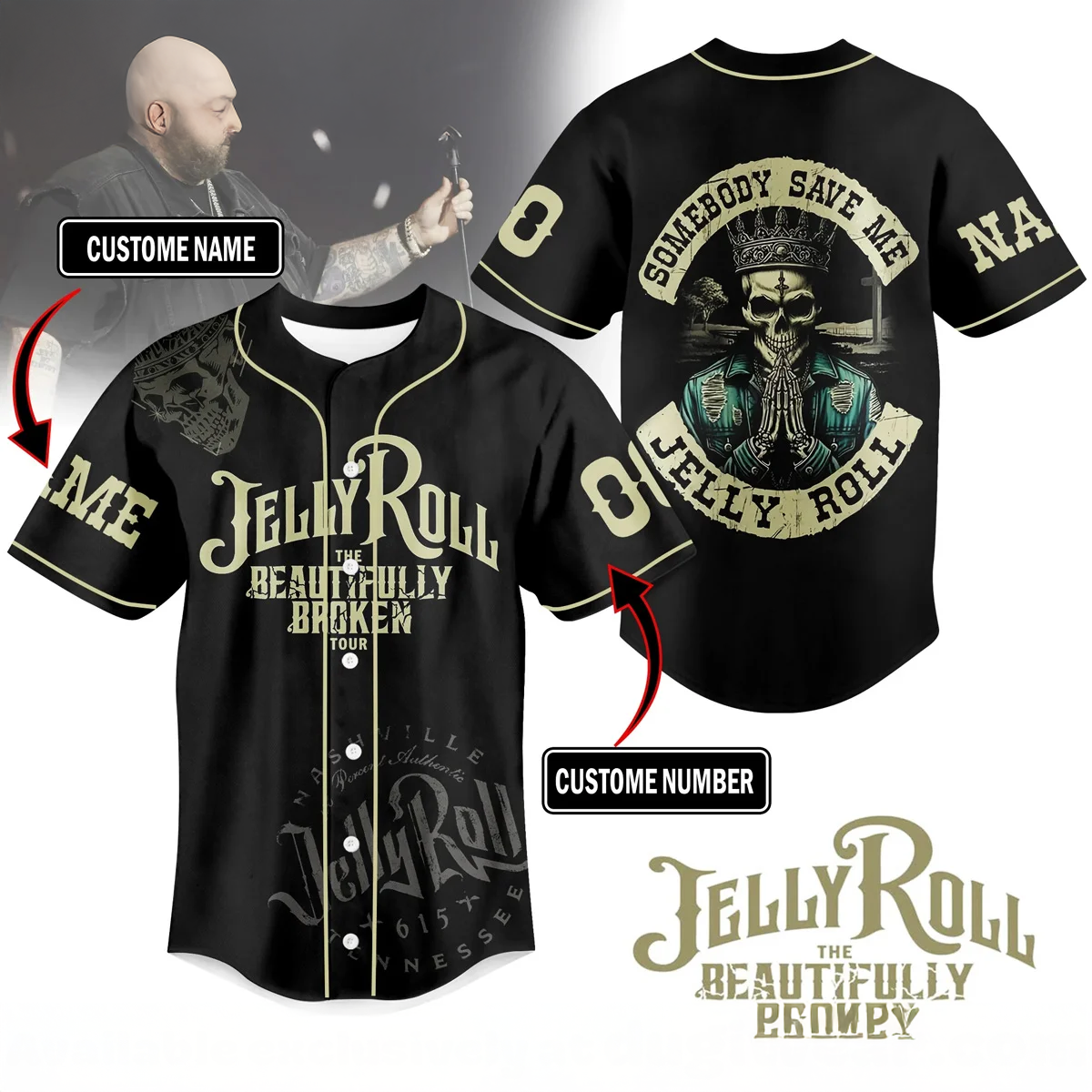 Jellylover Somebody Save Me Premium Baseball Jersey Fan Edition
