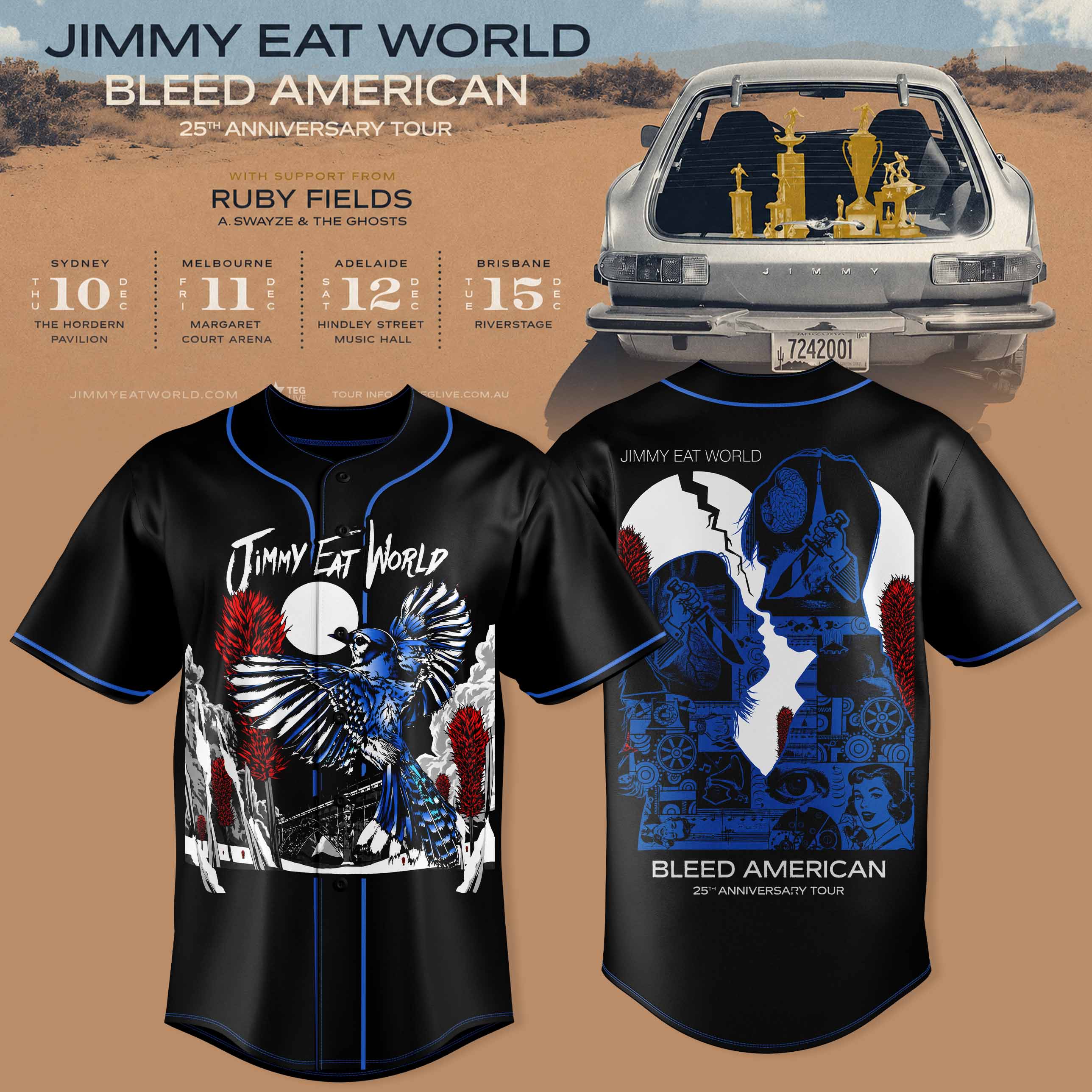 Jimmy Eat World Bleed American 25 Years Limited Baseball Jersey Gifts For Fans2