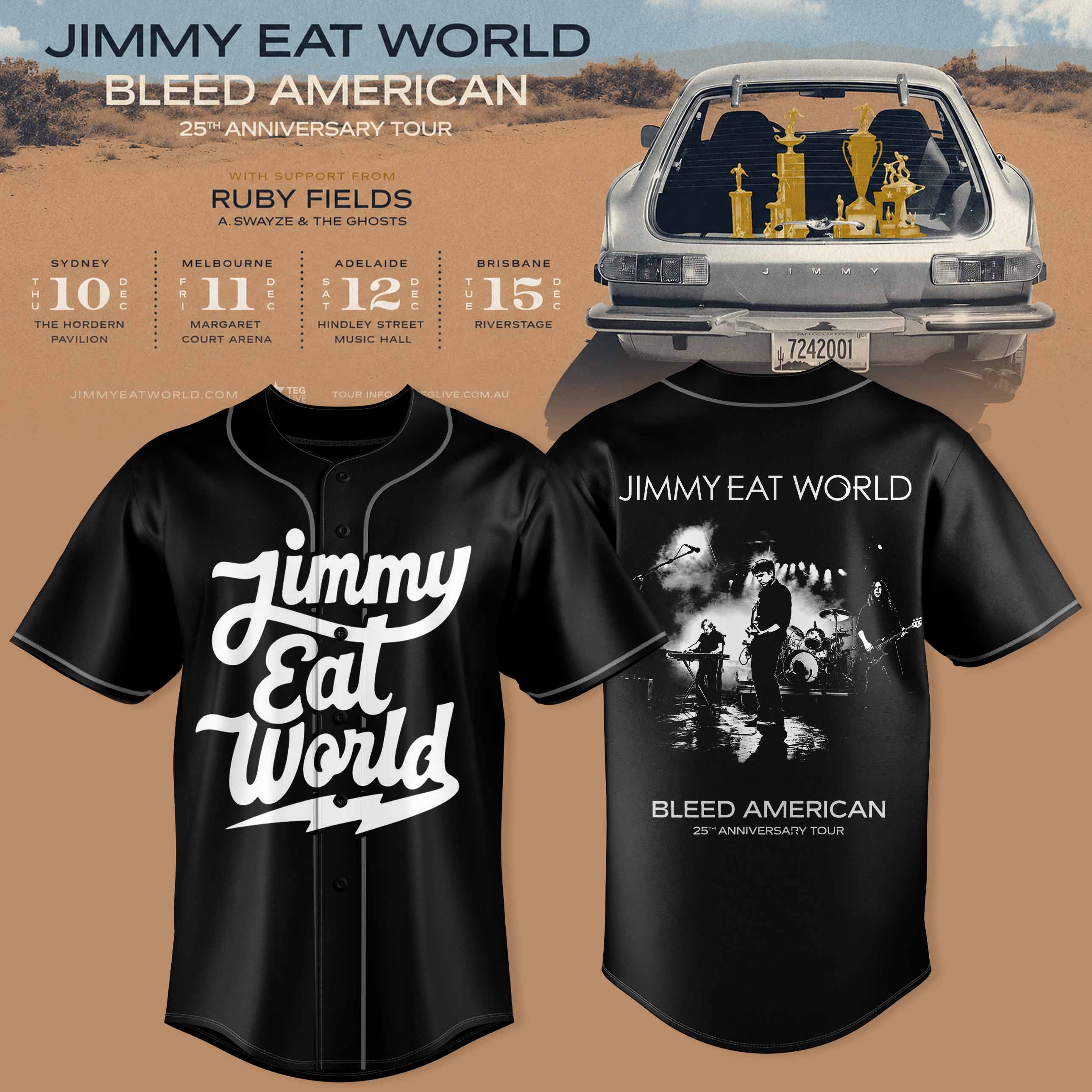 Jimmy Eat World Bleed American 25 Years Limited Baseball Jersey Gifts For Fans3