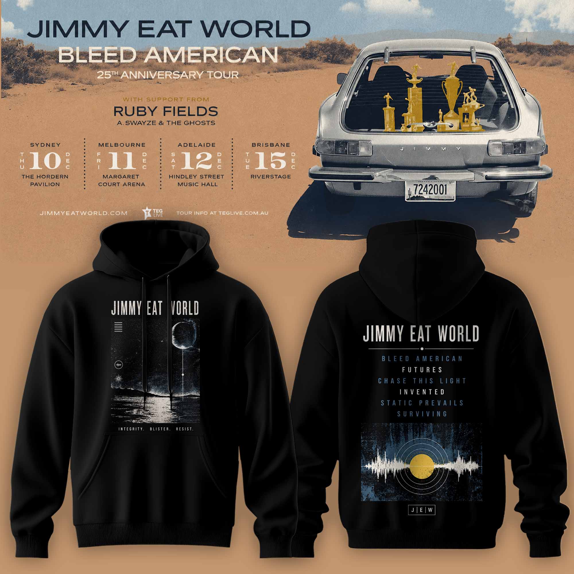 Jimmy Eat World Bleed American 25 Years Limited Hoodie Gifts For Fans