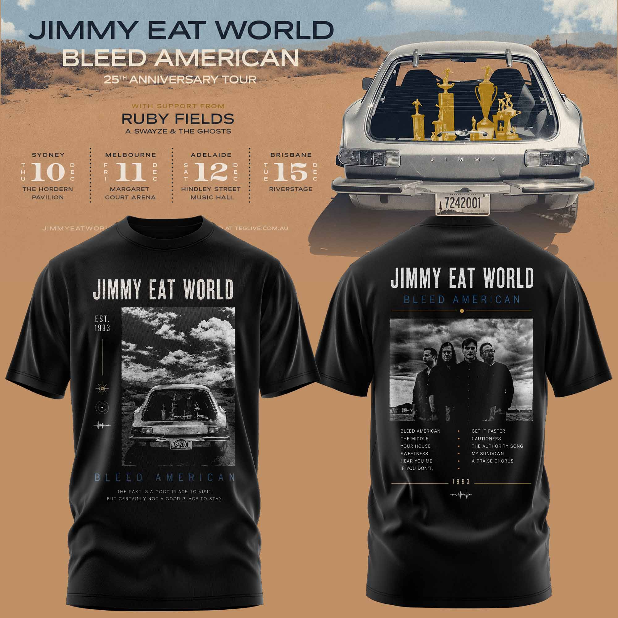 Jimmy Eat World Bleed American 25 Years Limited T Shirt Gifts For Fans3