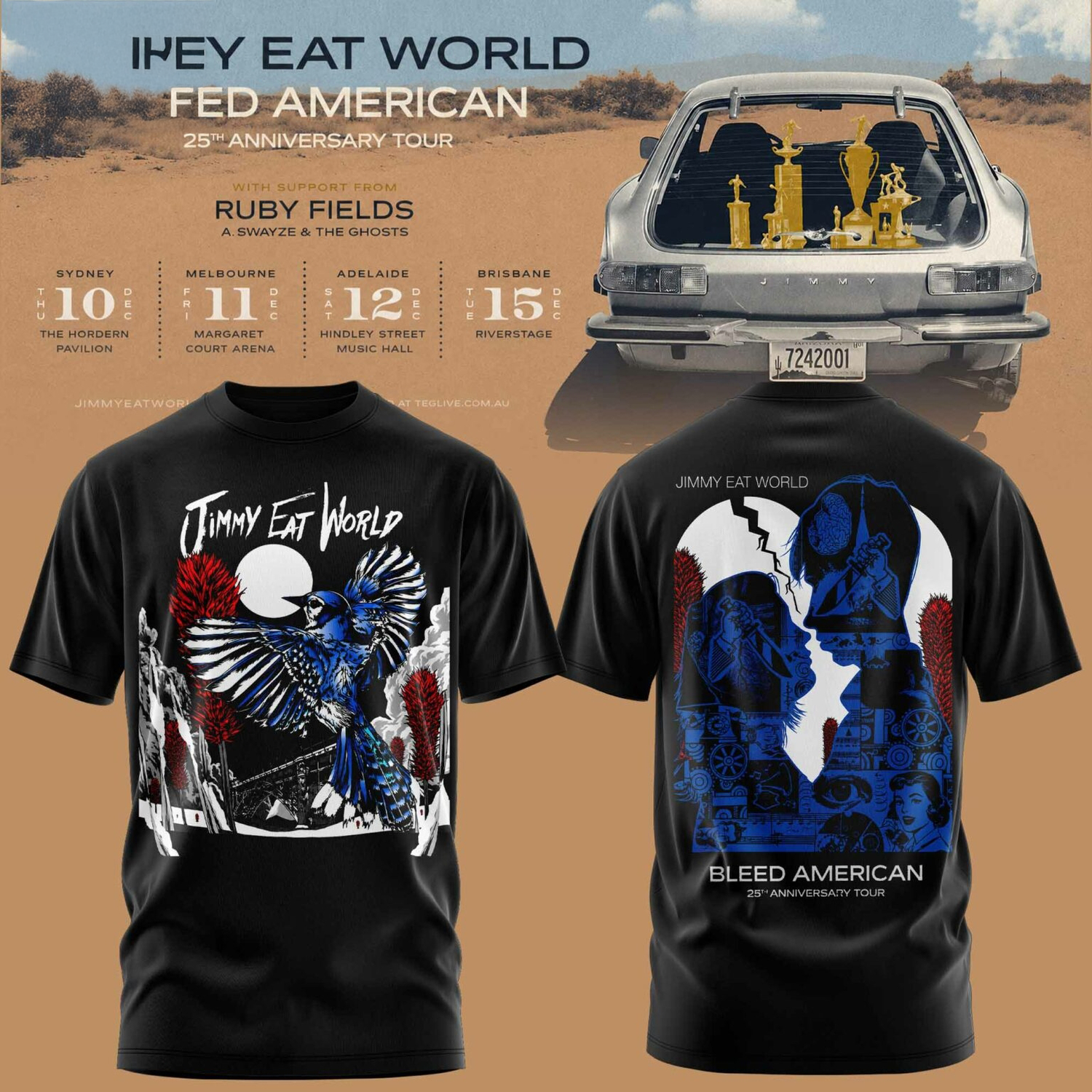 Jimmy Eat World Bleed American 25 Years Premium Concert T Shirt