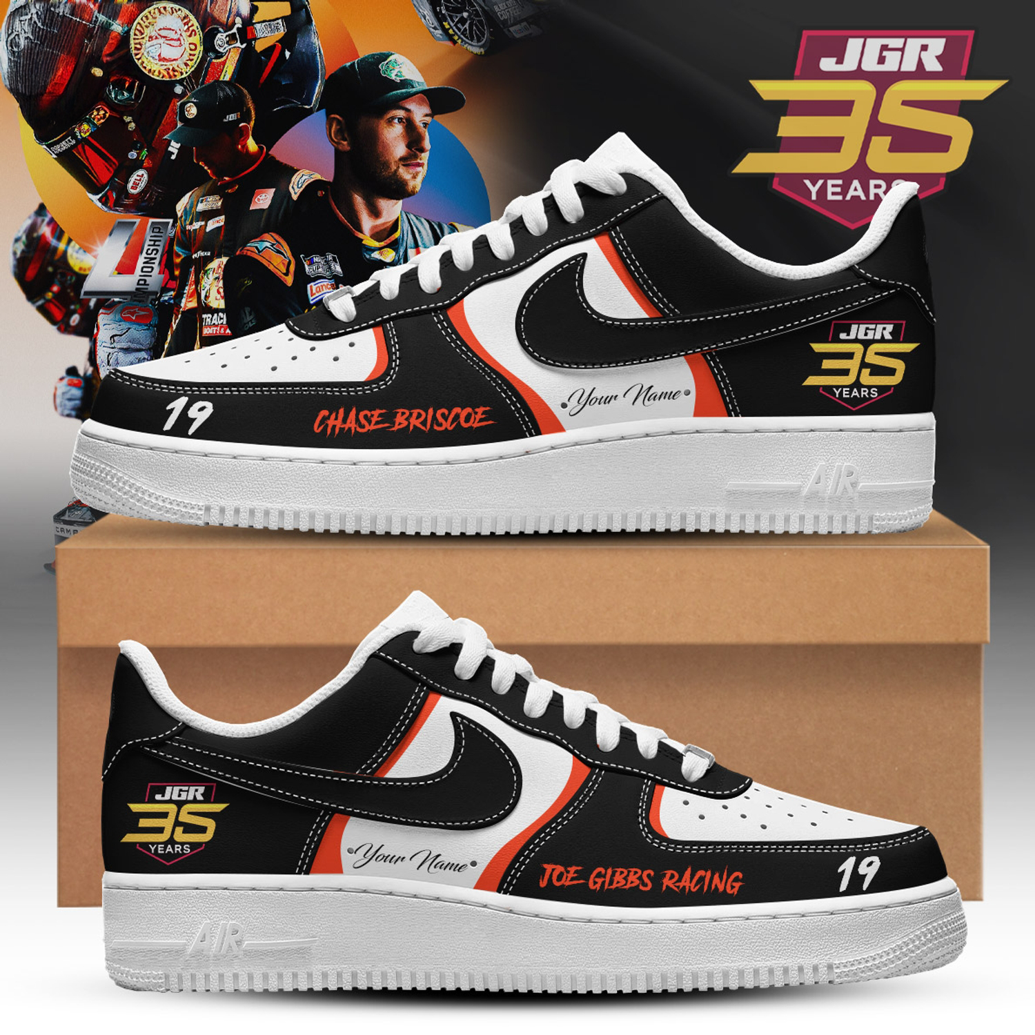 Joe Gibbs Racing Chase Briscoe 2026 Limited Edition High Top Sneakers