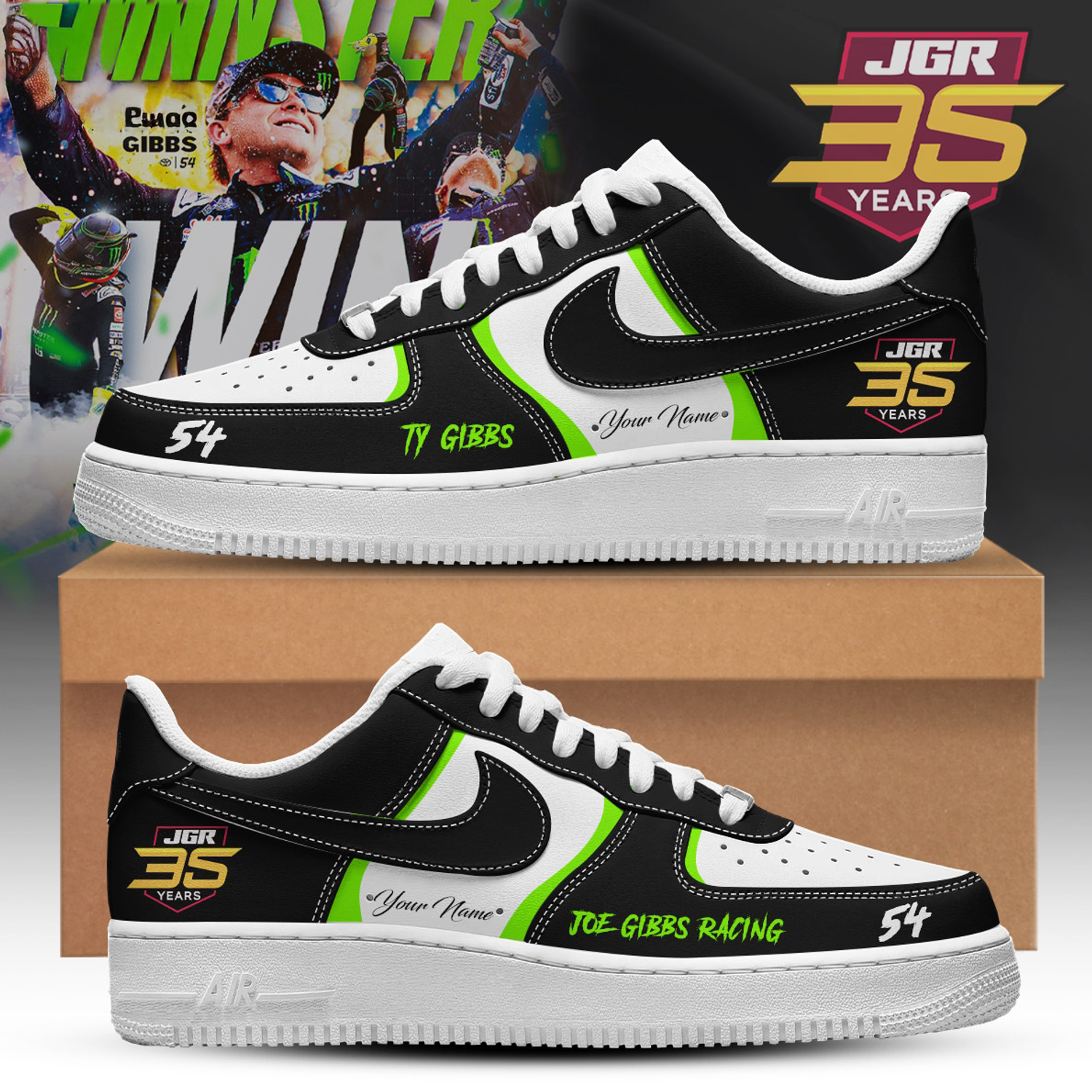 Joe Gibbs Racing Ty Gibbs 2026 Limited Edition High Top Sneakers