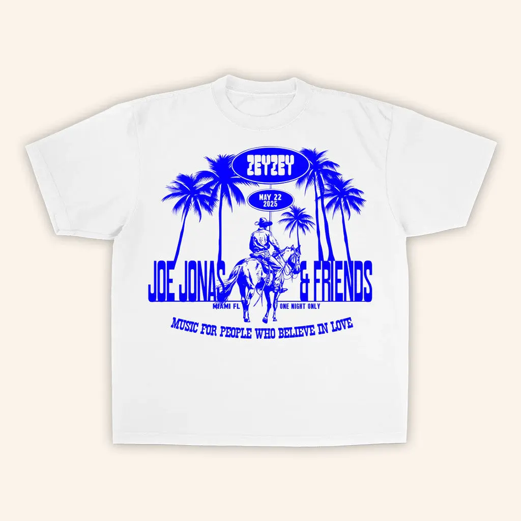 Joe Jonas Merch Miami White TShirt Gifts For Friends
