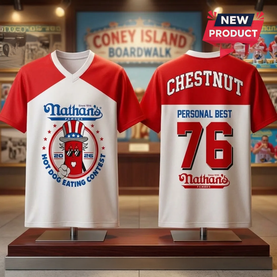 Joey Chestnut Nathans Hot Dog Contest 2026 Graphic T Shirt