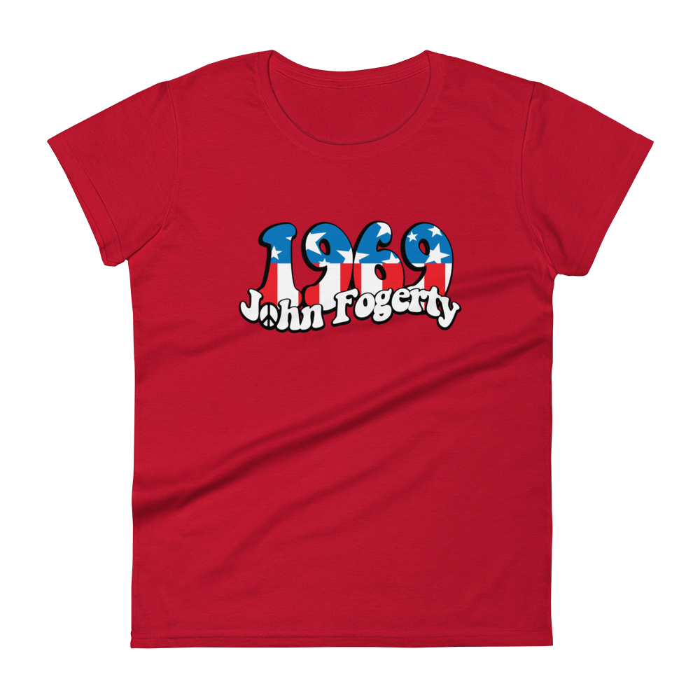 John Fogerty America Womens Graphic Tee, Creedence Clearwater Revival Merch