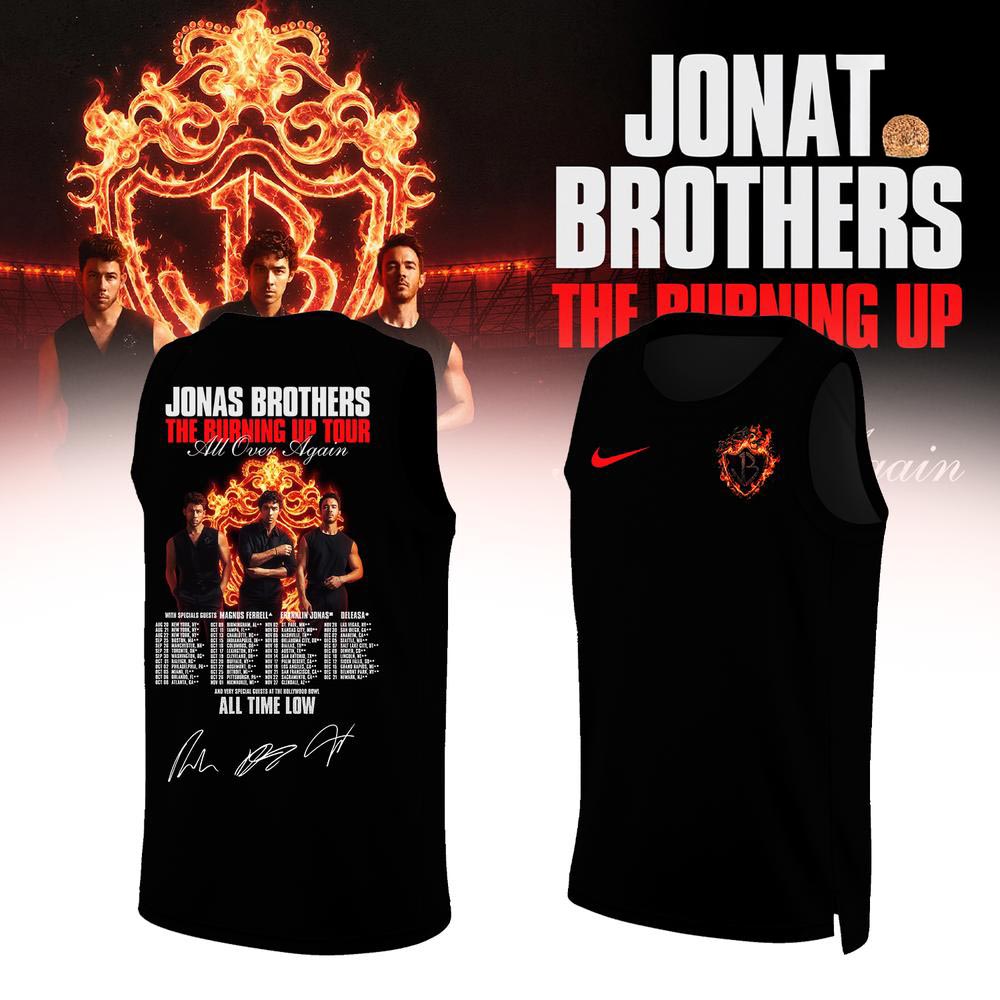Jonas Brothers All Over Again 2026 Basketball Jersey Burning Up Tour Fan Gear 1 - Unicasport Jonas Brothers All Over Again 2026 Basketball Jersey Burning Up Tour Fan Gear