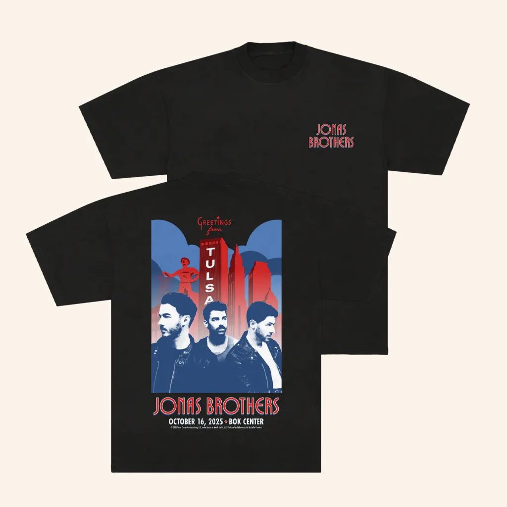 Jonas Brothers Merch Greetings From Your Hometown Tulsa OK TShirt Gifts For Fans