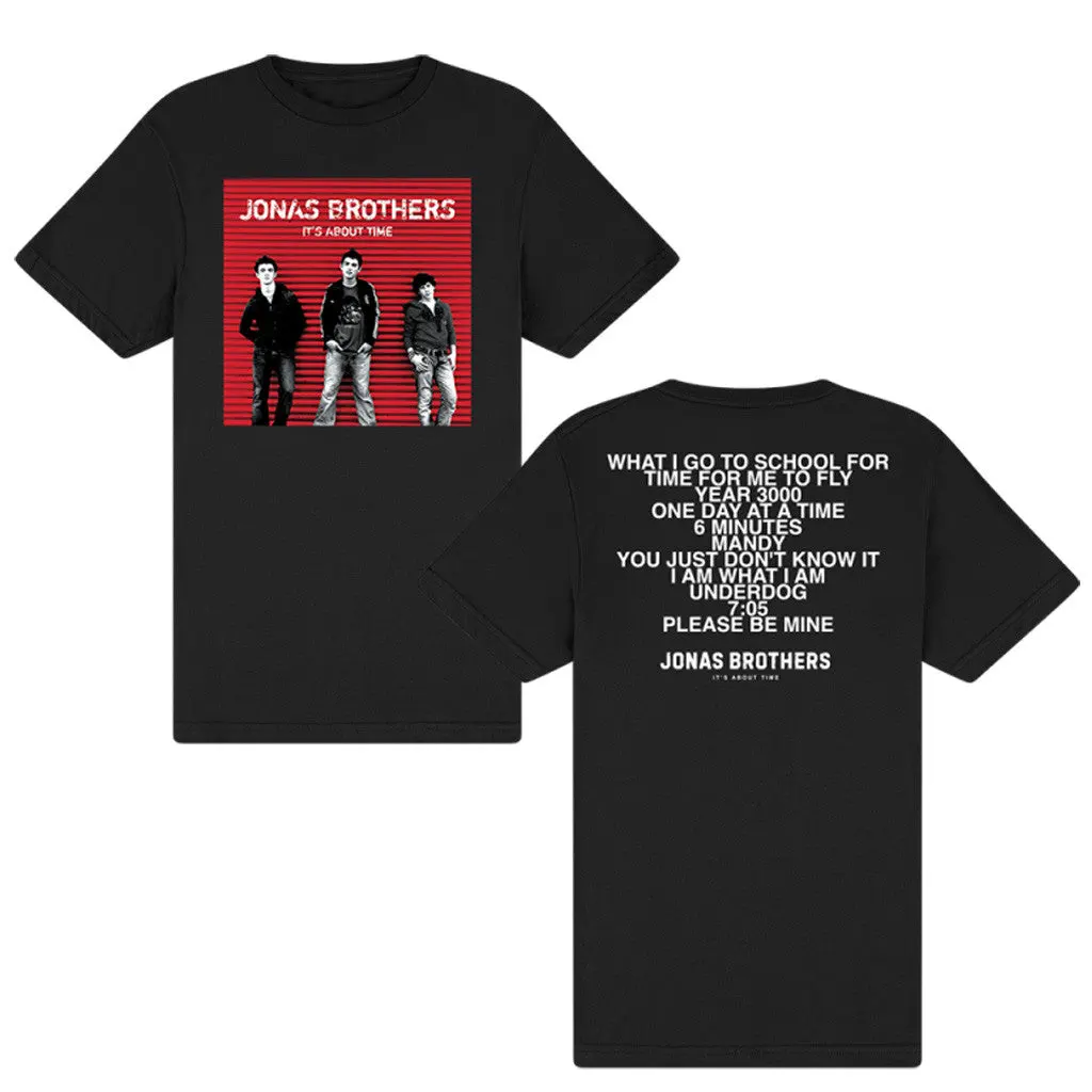Jonas Brothers Merch Its About Time Black TShirt Gifts For Husband