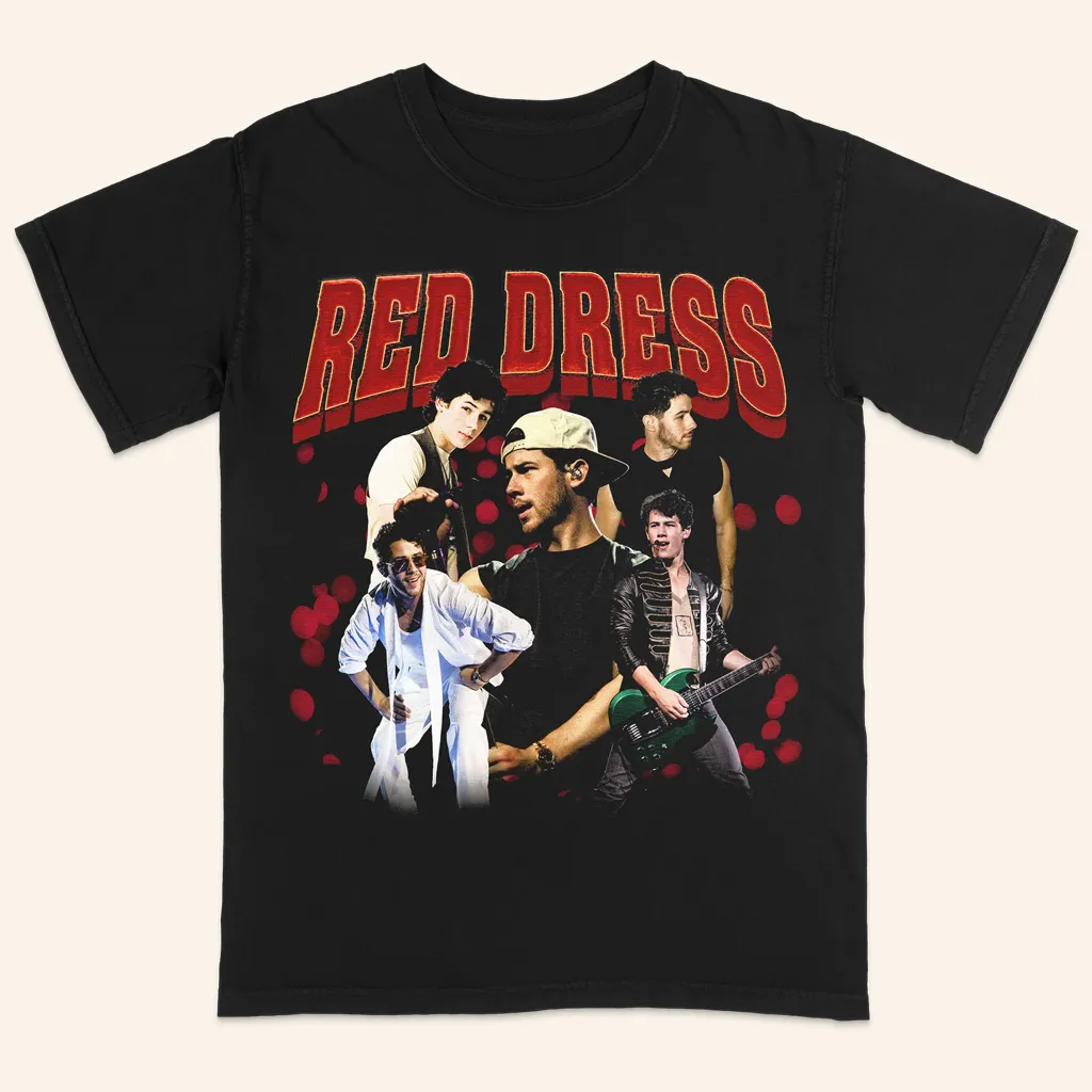 Jonas Brothers Tour Merch 2025 Red Dress TShirt Christmas Gift For Pop Lovers