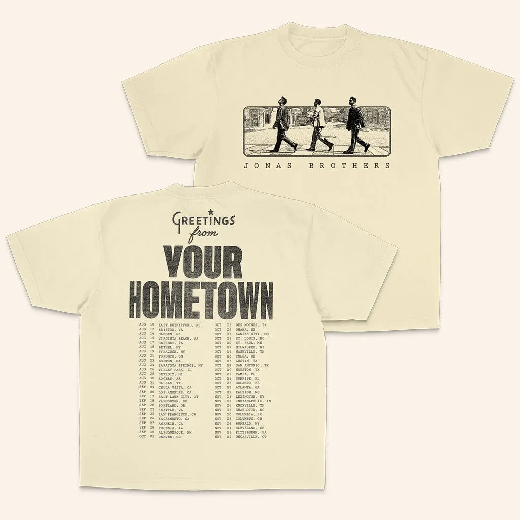 Jonas Brothers Tour Merch Greetings From Your Hometown Jonas Road Tour TShirt Gift For Fans