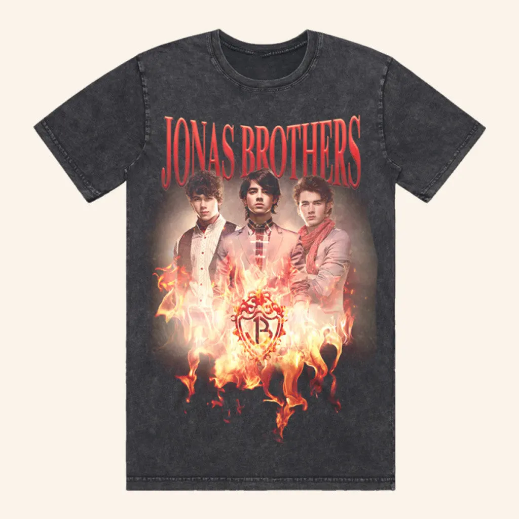 Jonas Brothers Tour Merch Jonas Brothers Fire Black Wash Shirt Best Gifts For Music Lovers