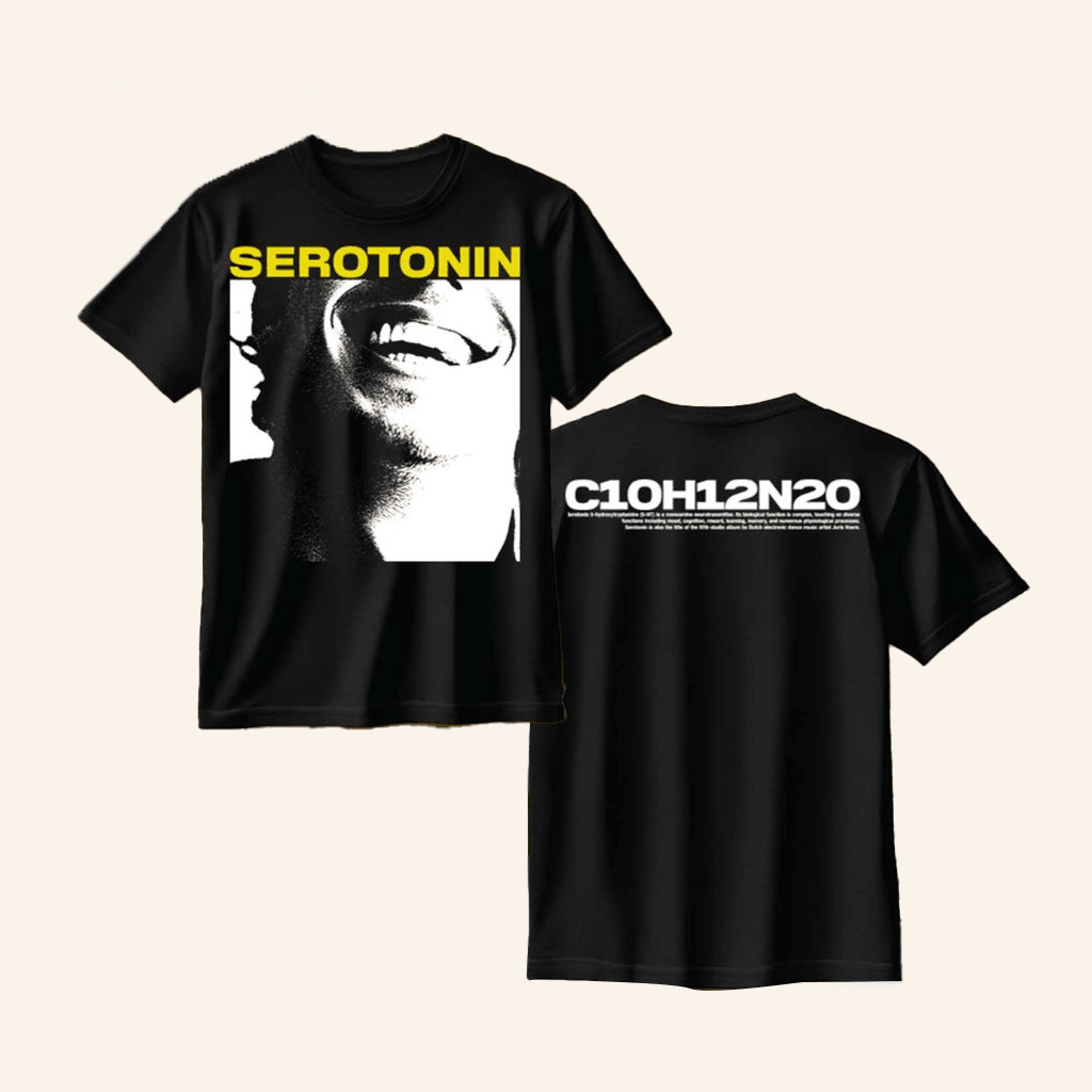Joris Voorn Merch Joris Voorn Serotonin Smile Front Print TShirt Black