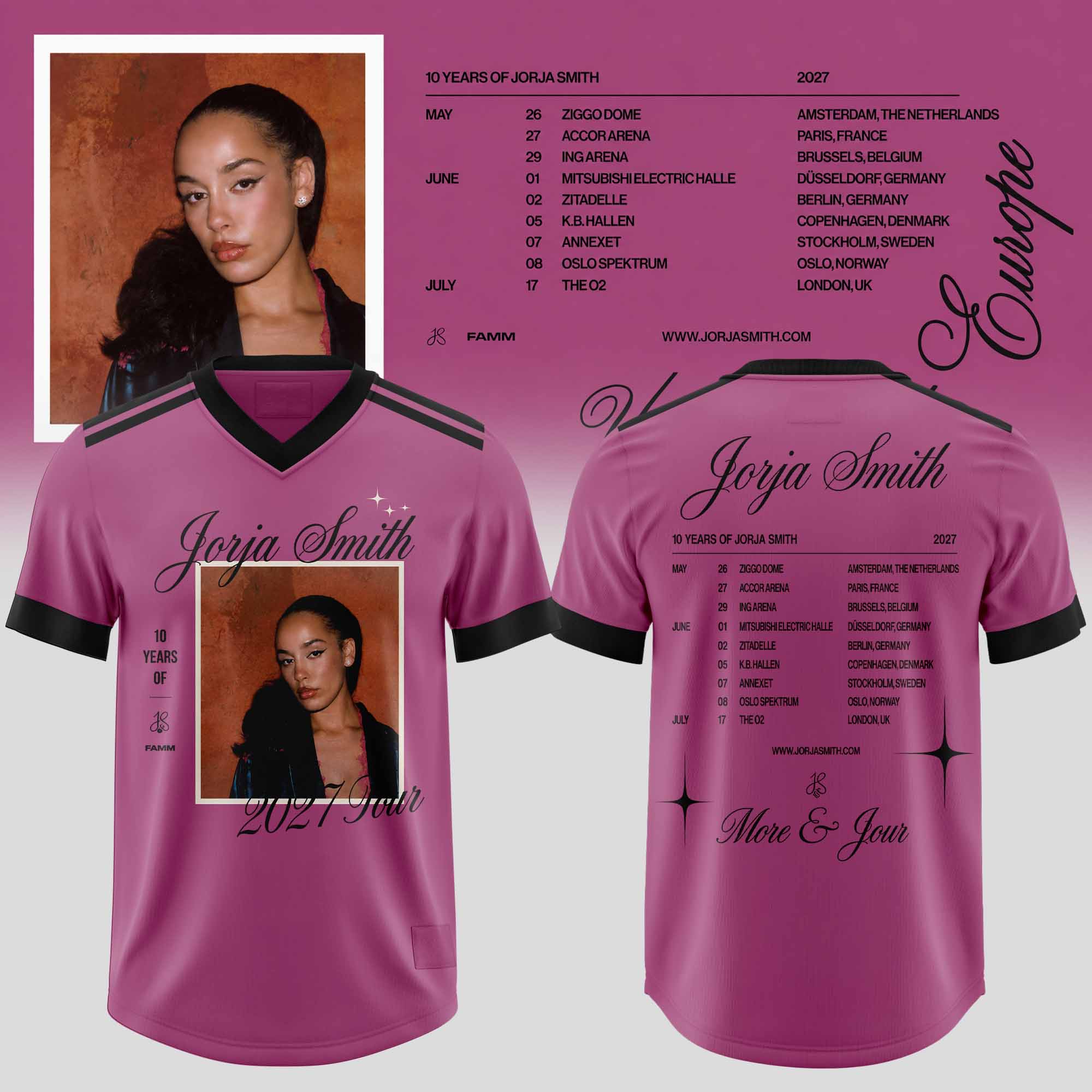 Jorja Smith 10 Years Of Jorja Smith 2027 Tour 3D All Over Print Football Jersey Music Fan Apparel 2 - Unicasport Jorja Smith 10 Years Of Jorja Smith 2027 Tour 3D All Over Print Football Jersey Music Fan Apparel