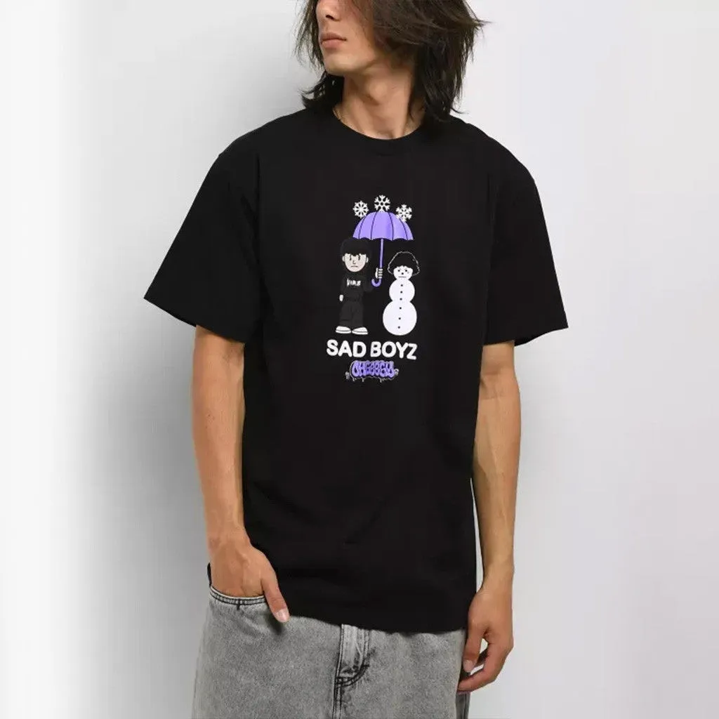 Junior H Sad Boyz Merch Sad Boyz AOTXBOYZ Snowman Black TShirt Gifts For Dudes