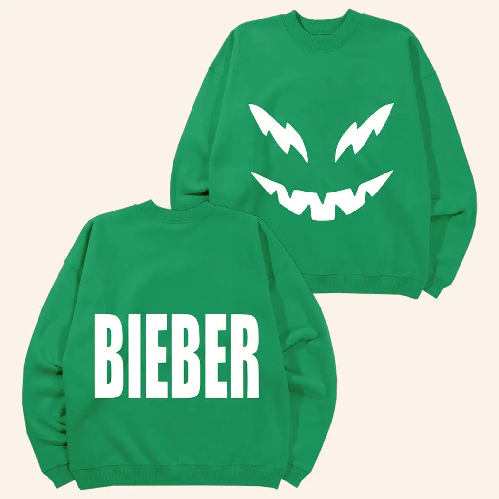 Justin Bieber Merch Jack Face Crewneck Sweatshirt Gift Ideas For Girlfriend