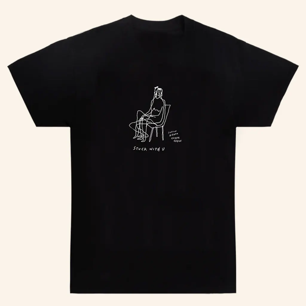 Justin Bieber Merch Stuck With U Chair TShirt Black Best Gift For Friends