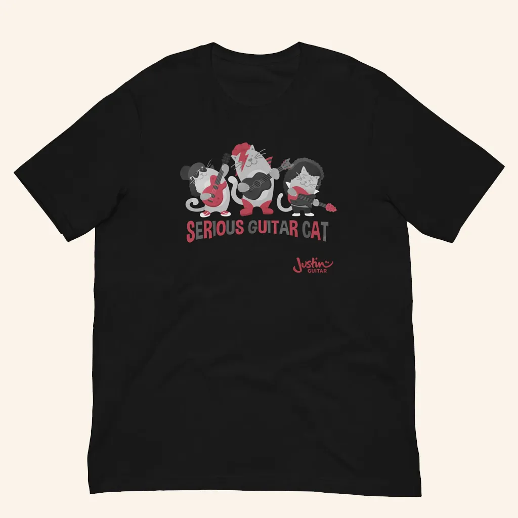 JustinGuitar Merch Serious Guitar Cat TShirt Christmas Gifts For Friends